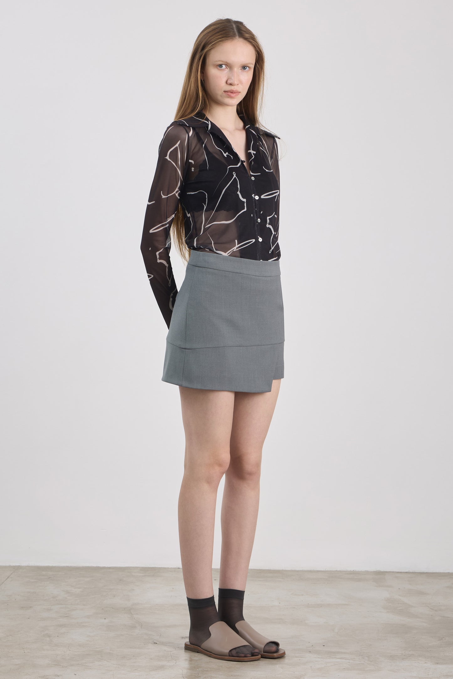 Shorts-saia Gia Cinza