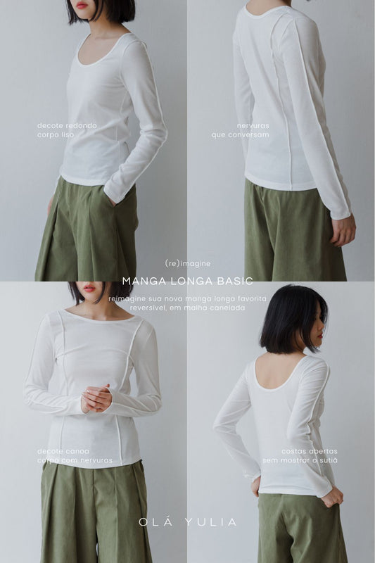 Manga Longa Basic Off-white