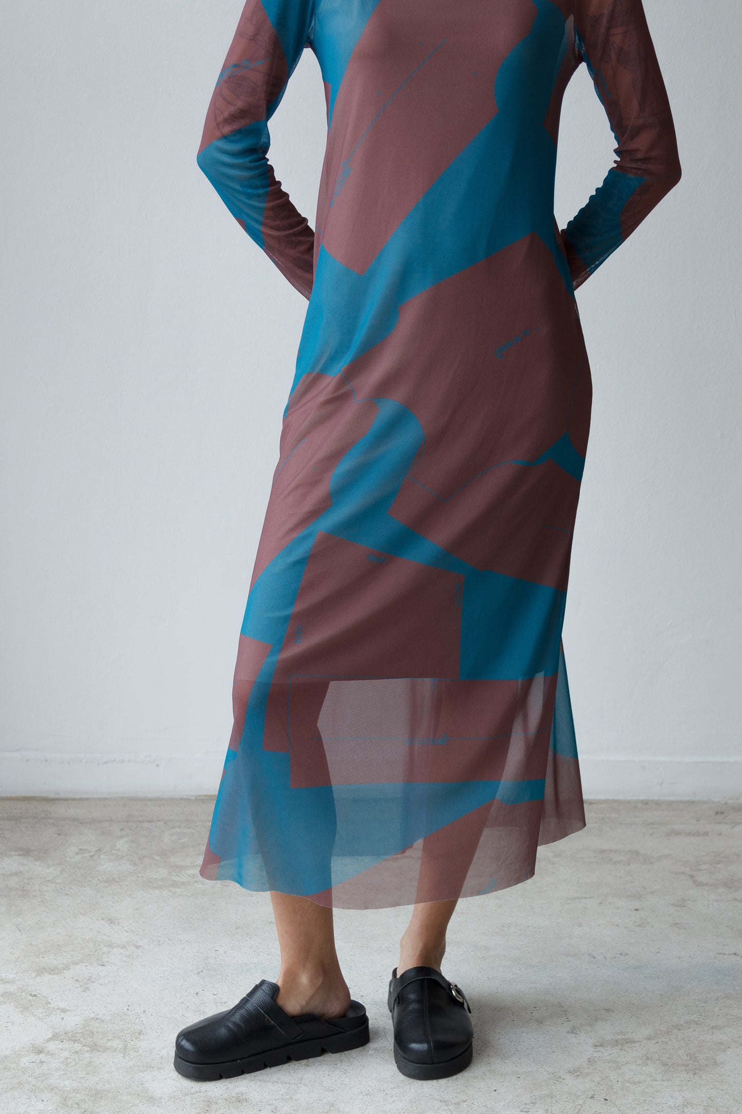 Vestido Florence Marrom/Azul